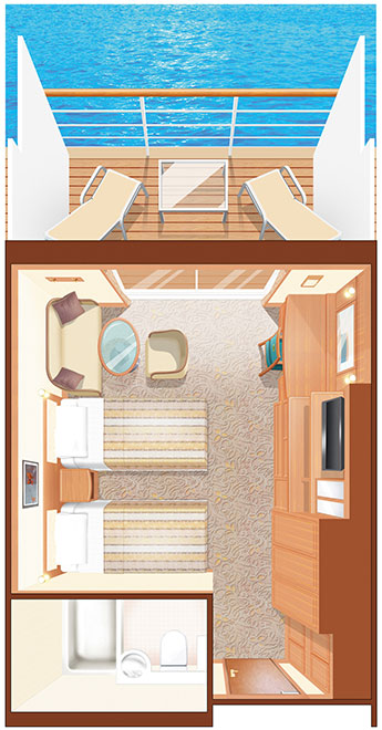 デラックスベランダ平面図